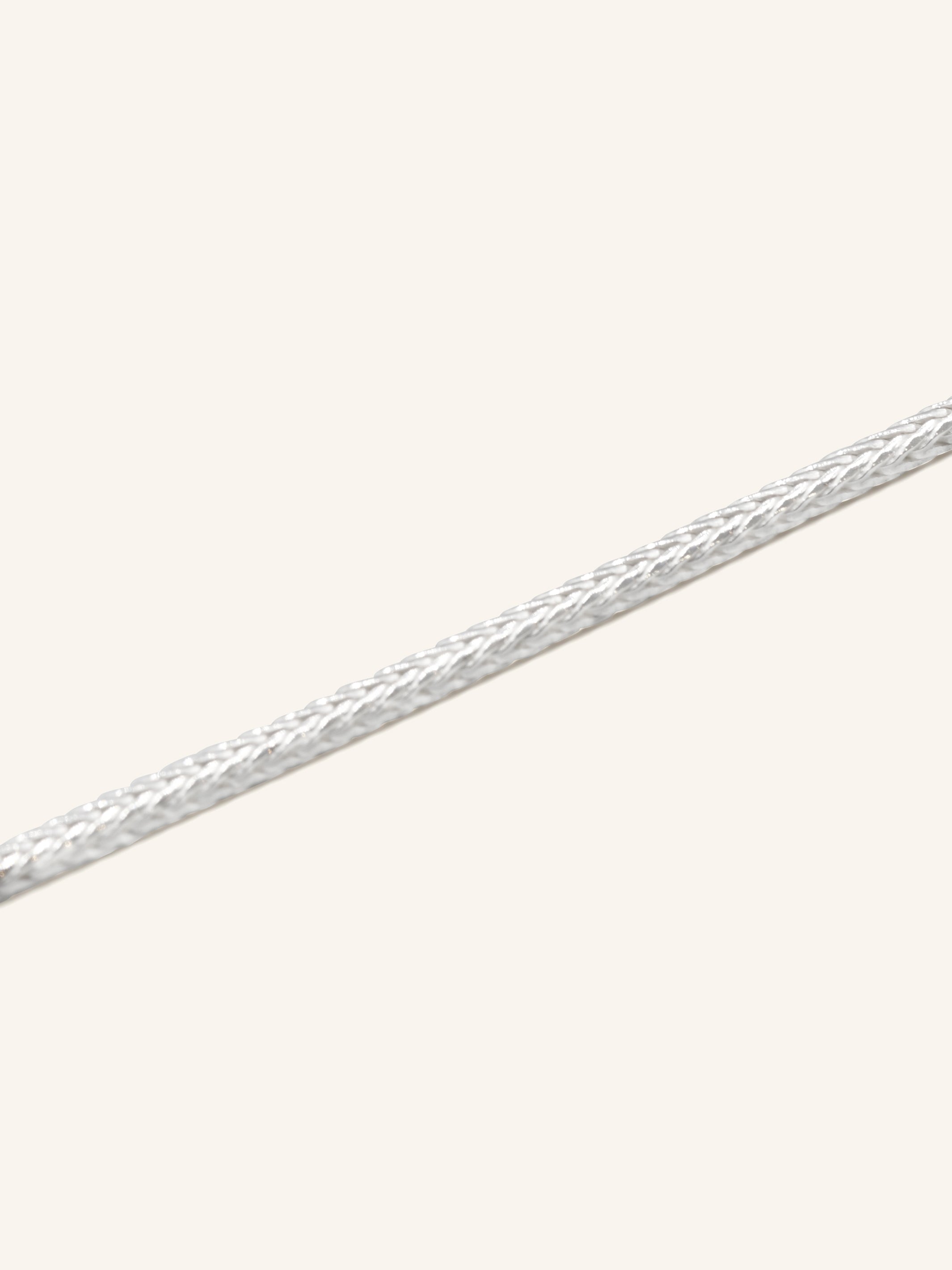 925 Sterling Silver Fox Tail Chain 50cm