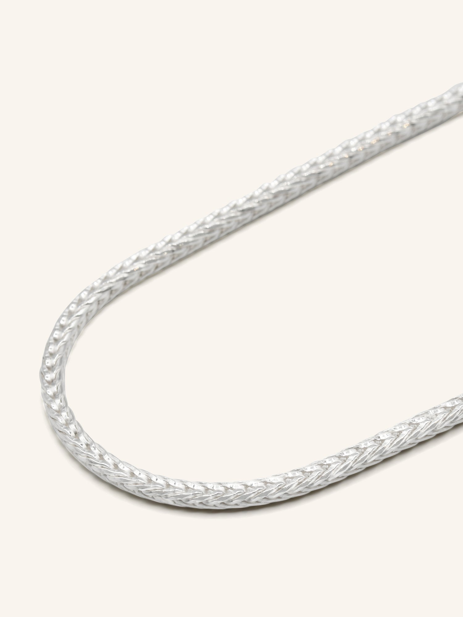 925 Sterling Silver Fox Tail  Chain 55cm