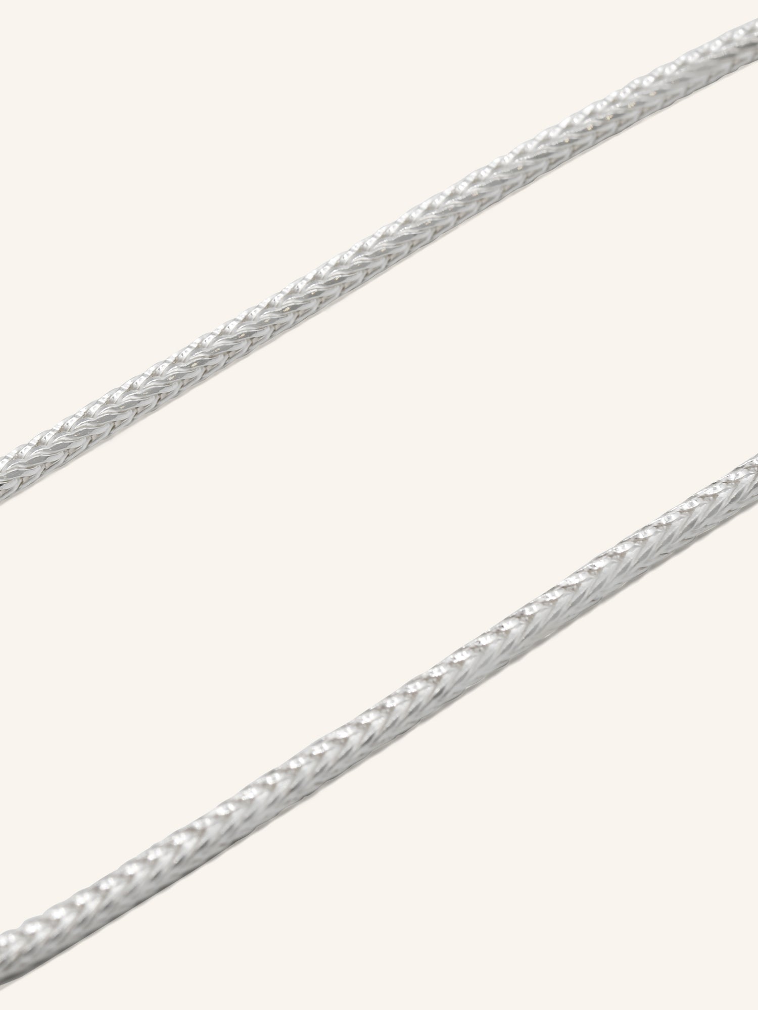 925 Sterling Silver Fox Tail  Chain 55cm