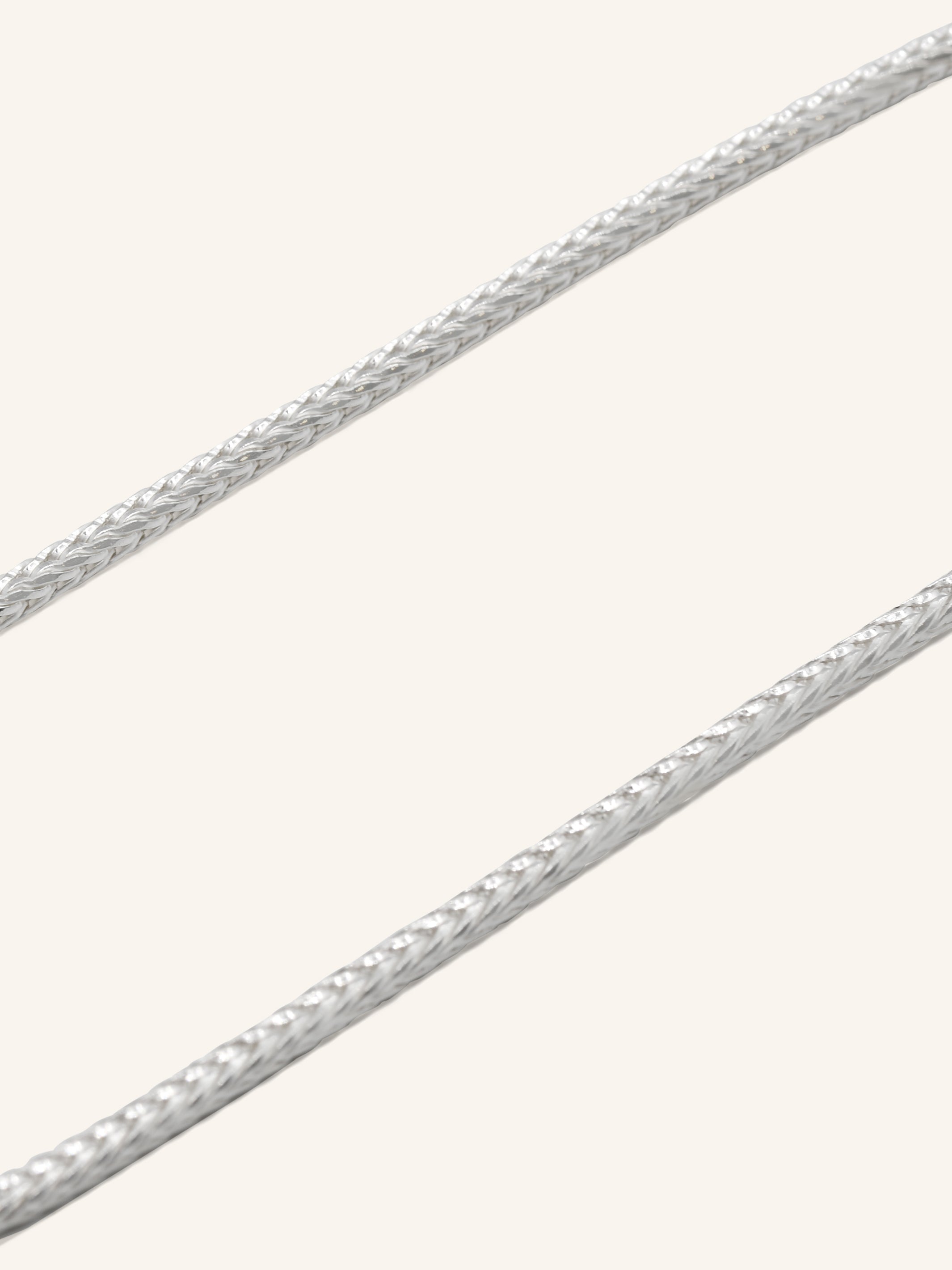 925 Sterling Silver Fox Tail  Chain 55cm