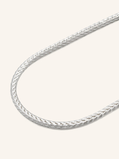 925 Sterling Silver Fox Tail Chain 45cm