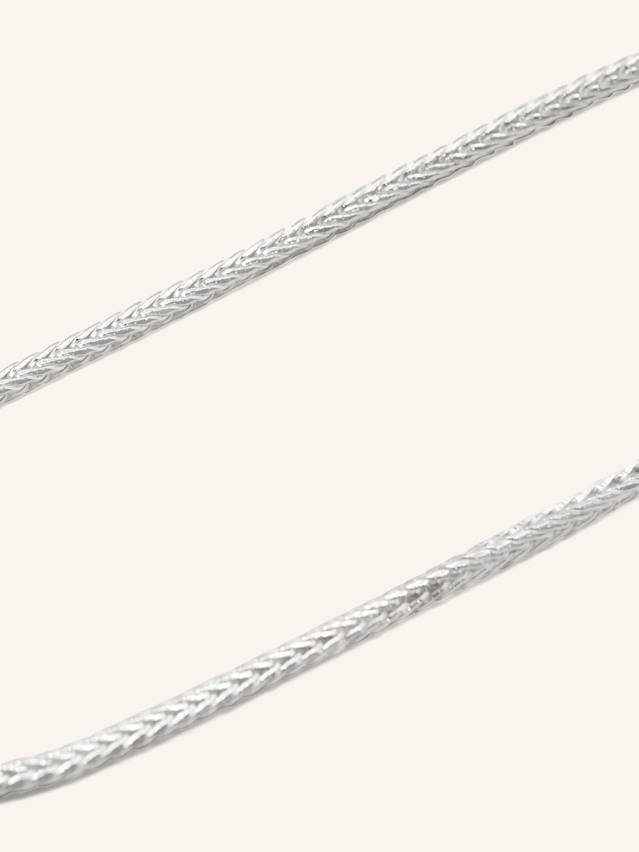925 Sterling Silver Fox Tail Chain 45cm