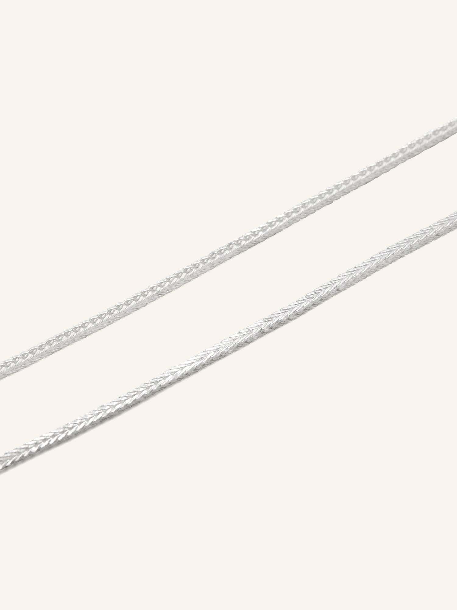 925 Sterling Silver Fox Tail Chain 50cm