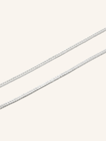 925 Sterling Silver Fox Tail Chain 50cm