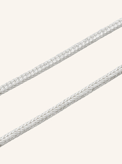 925 Sterling Silver Fox Tail Chain 55cm