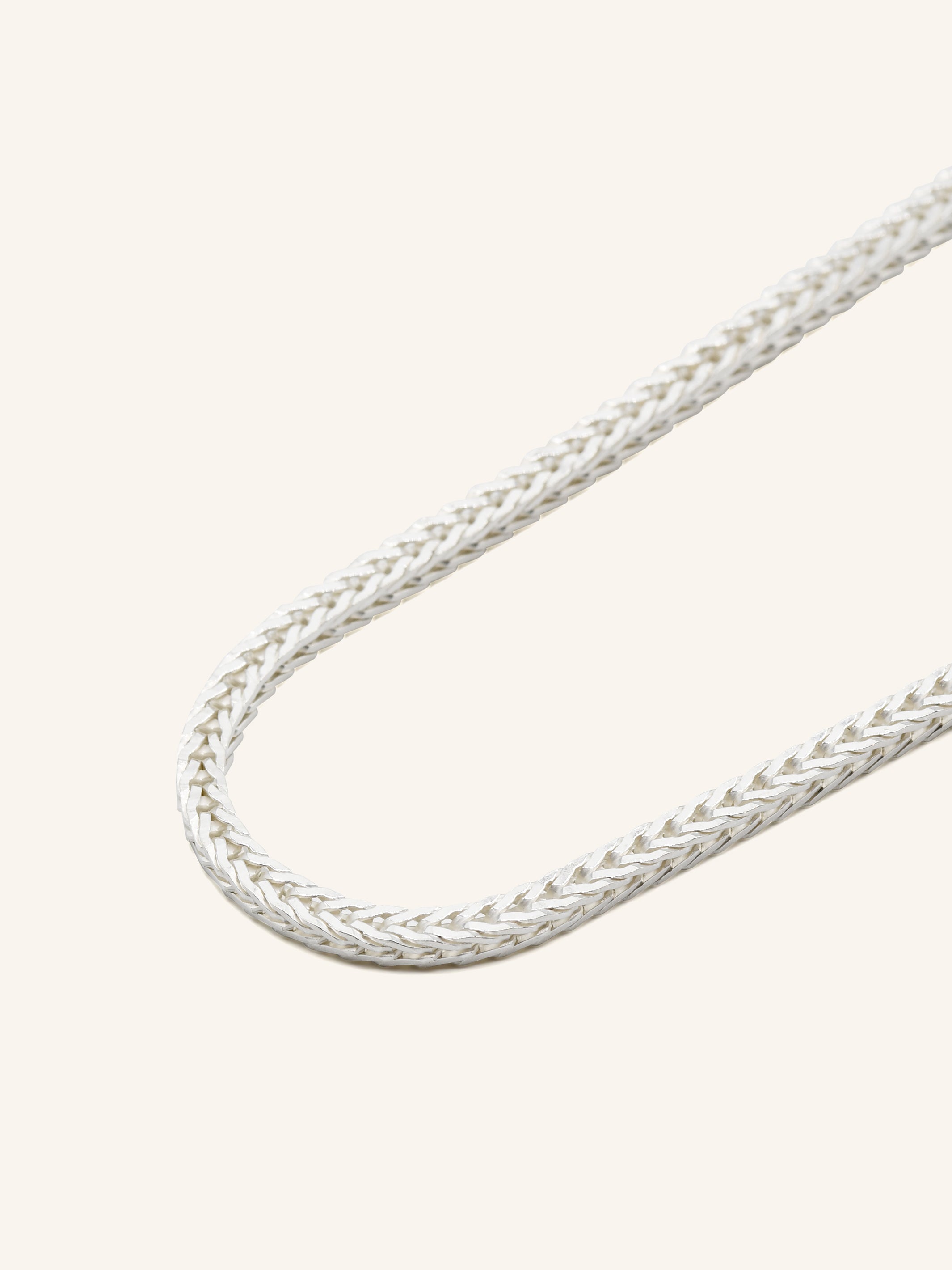 925 Sterling Silver Fox Tail Chain 45cm