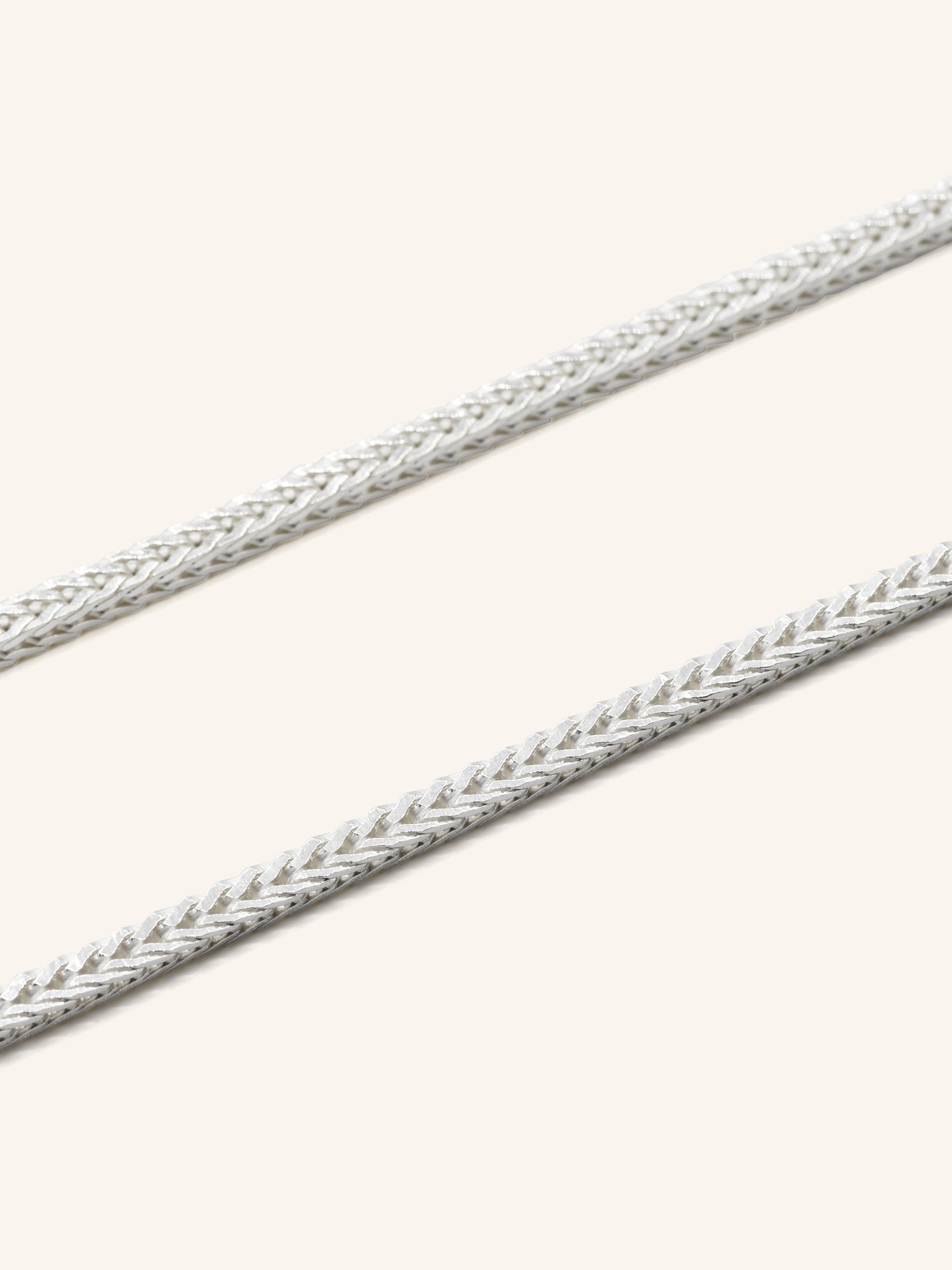 925 Sterling Silver Fox Tail Chain 45cm