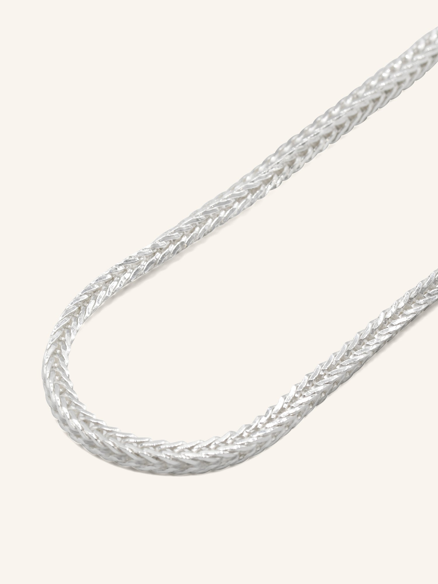 925 Sterling Silver Fox Tail Chain 50cm