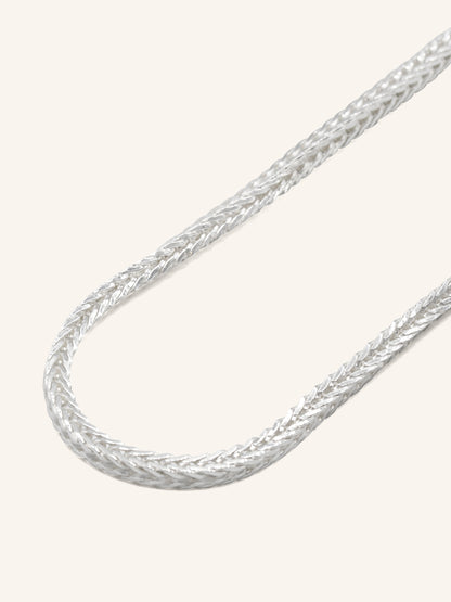 925 Sterling Silver Fox Tail Chain 50cm