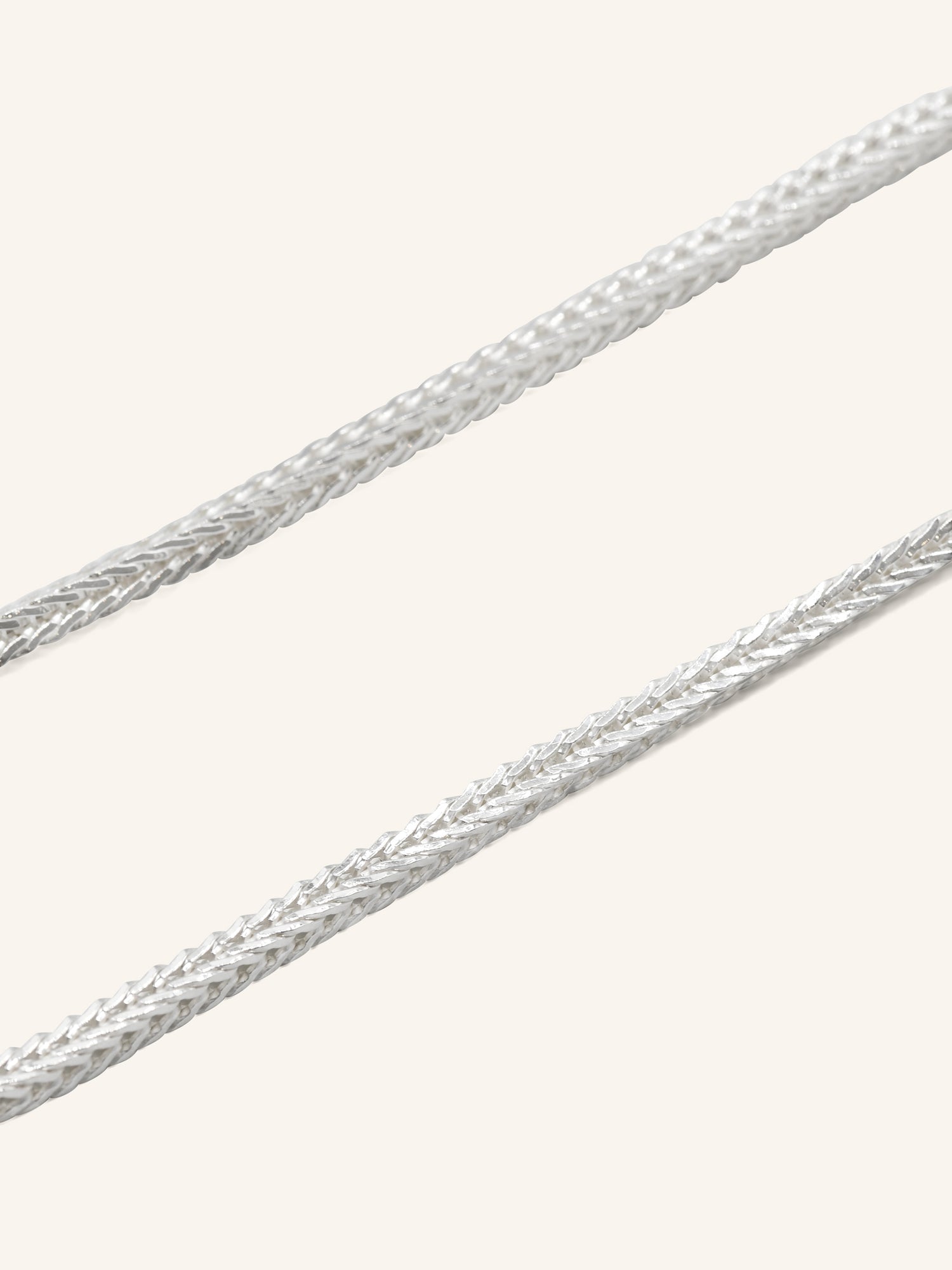 925 Sterling Silver Fox Tail Chain 50cm