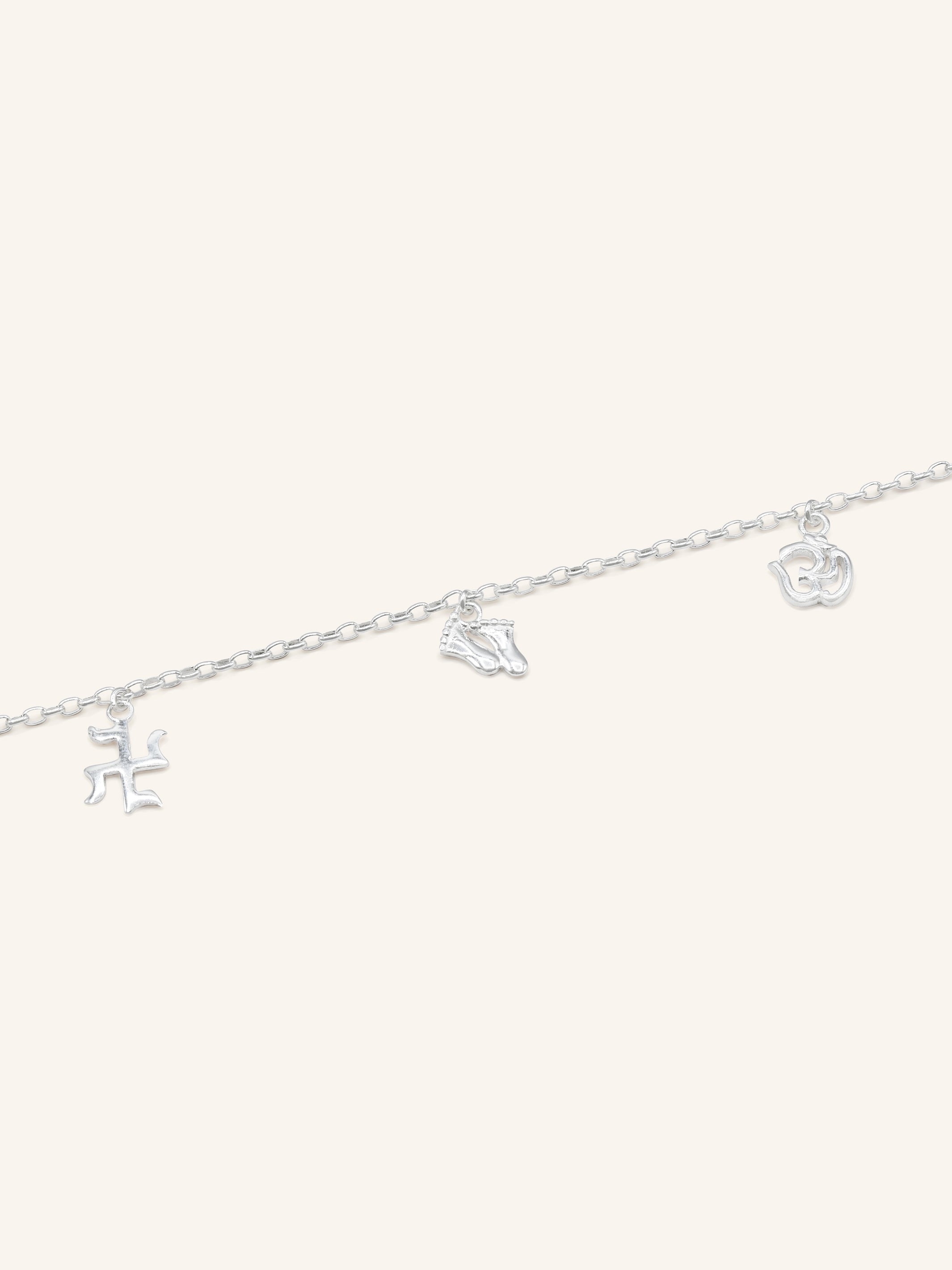 925 Sterling Silver Charms 1 Piece Bracelet