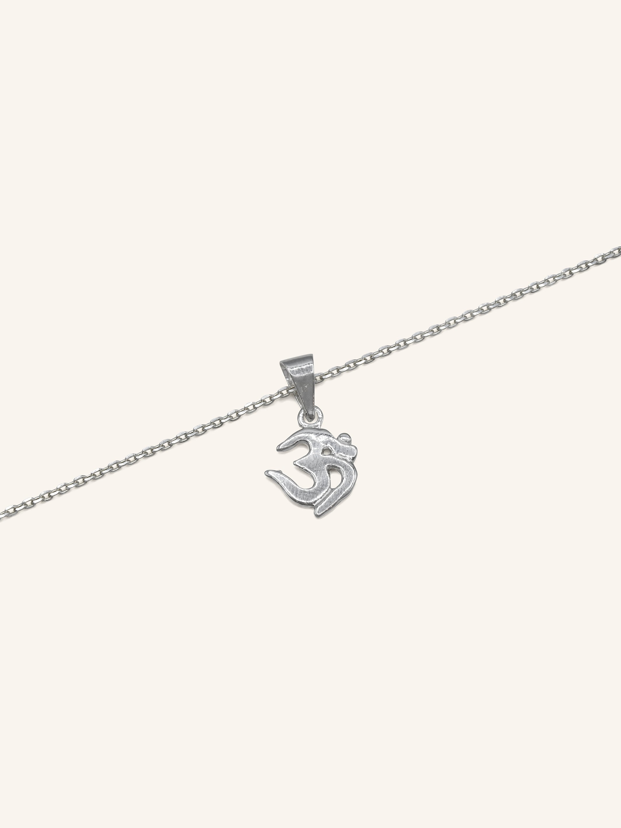 925 Sterling Silver OM Pendant