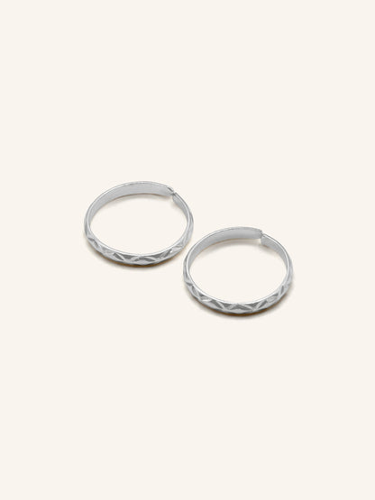925 Sterling Silver Pair Toe Ring