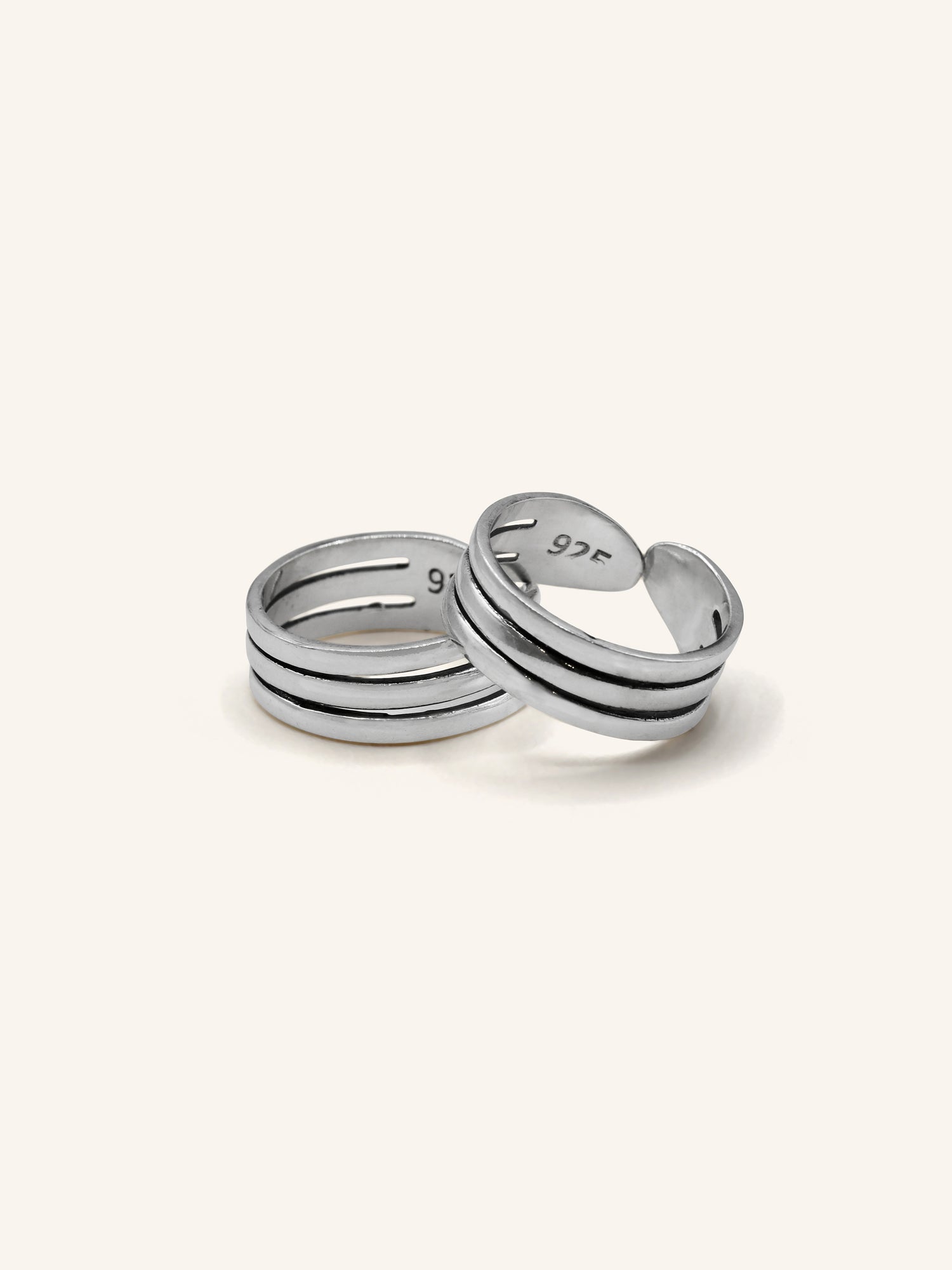 925 Sterling Silver Pair Toe Ring
