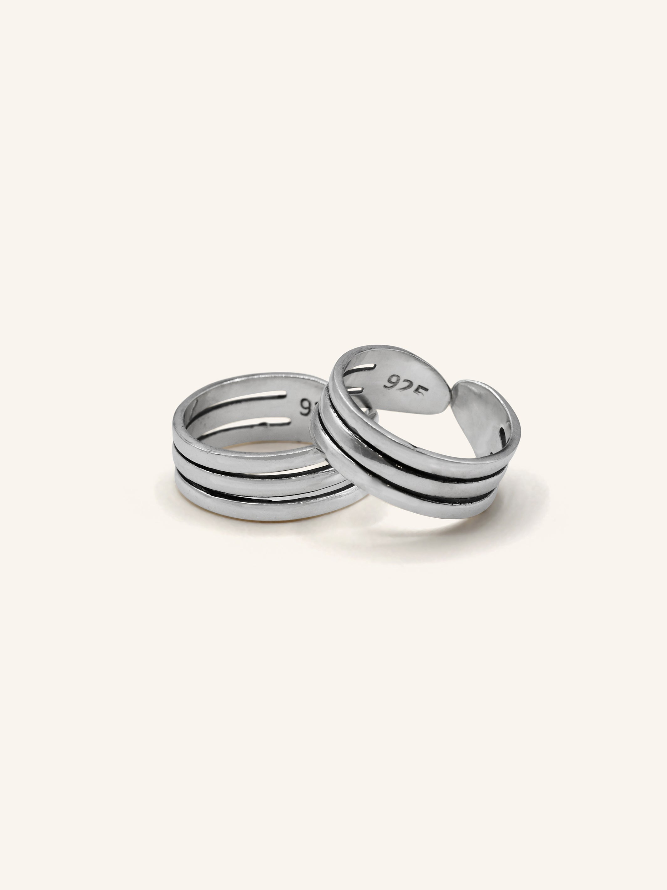 925 Sterling Silver Pair Toe Ring