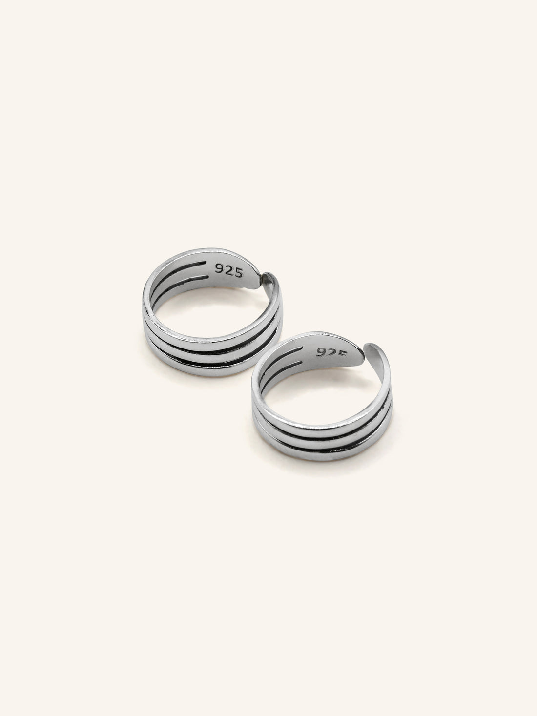 925 Sterling Silver Pair Toe Ring