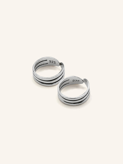 925 Sterling Silver Pair Toe Ring