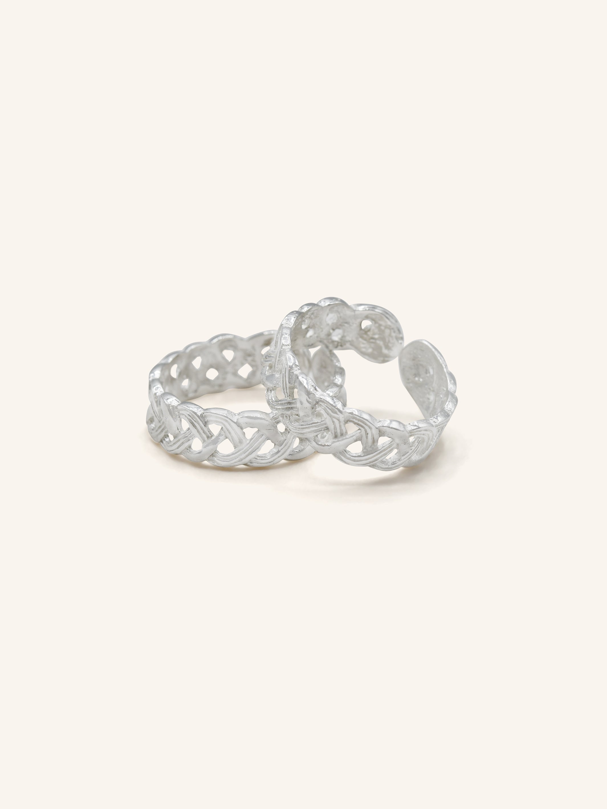 925 Sterling Silver Pair Toe Ring