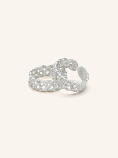925 Sterling Silver Pair Toe Ring