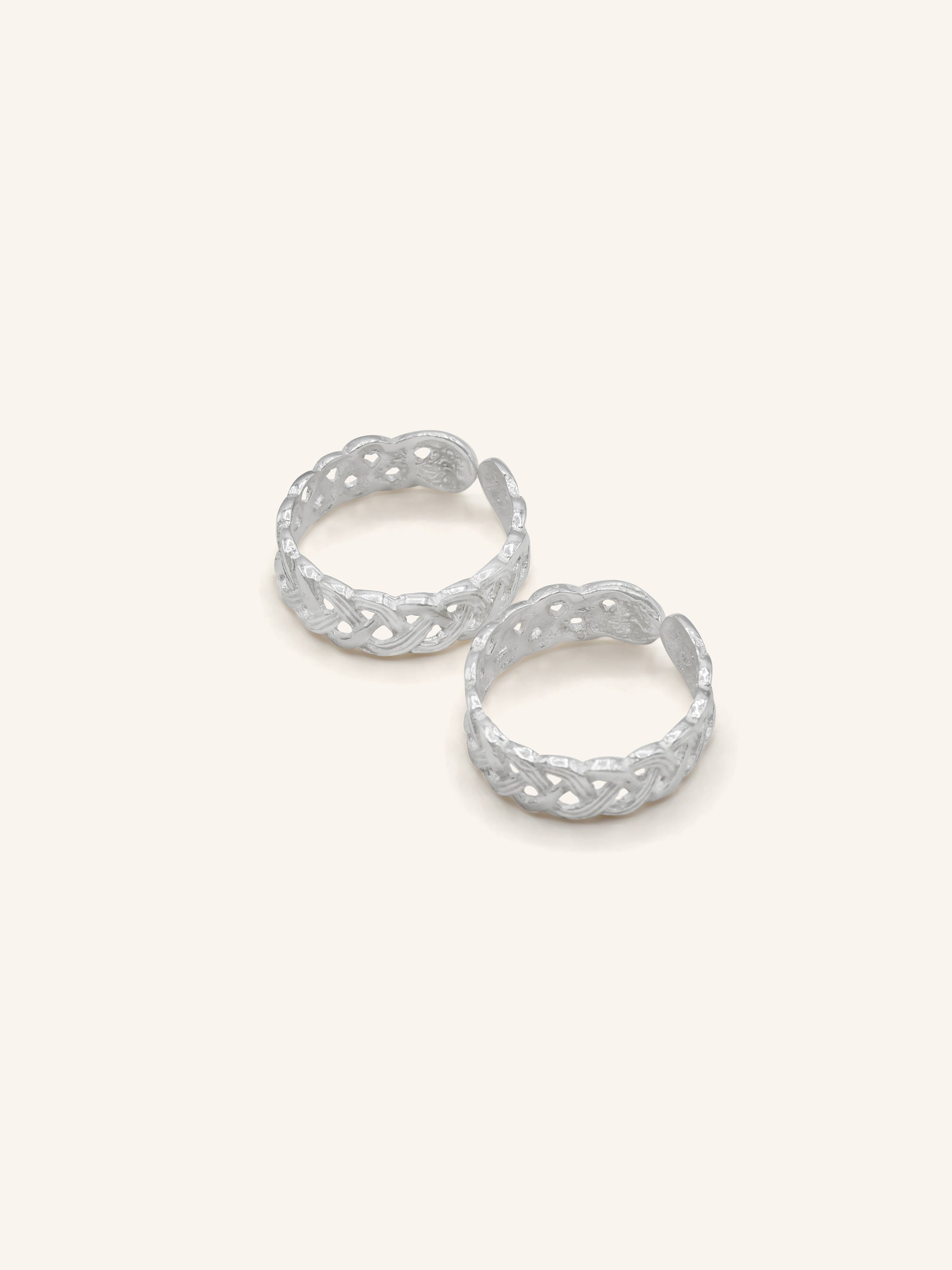 925 Sterling Silver Pair Toe Ring