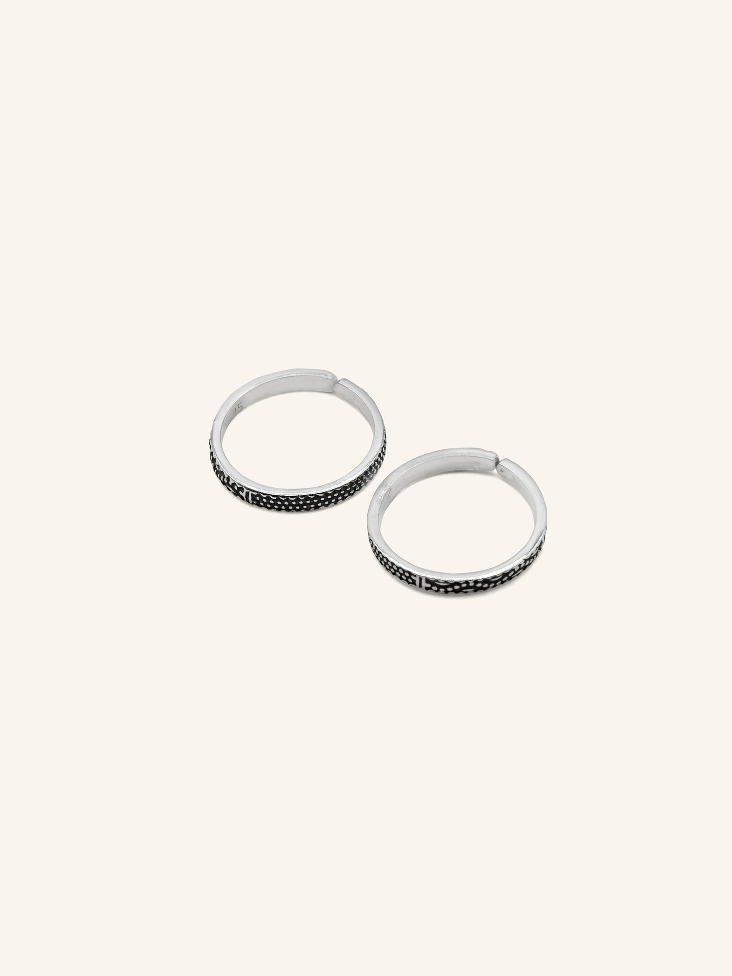 925 Sterling Silver Pair Toe Ring