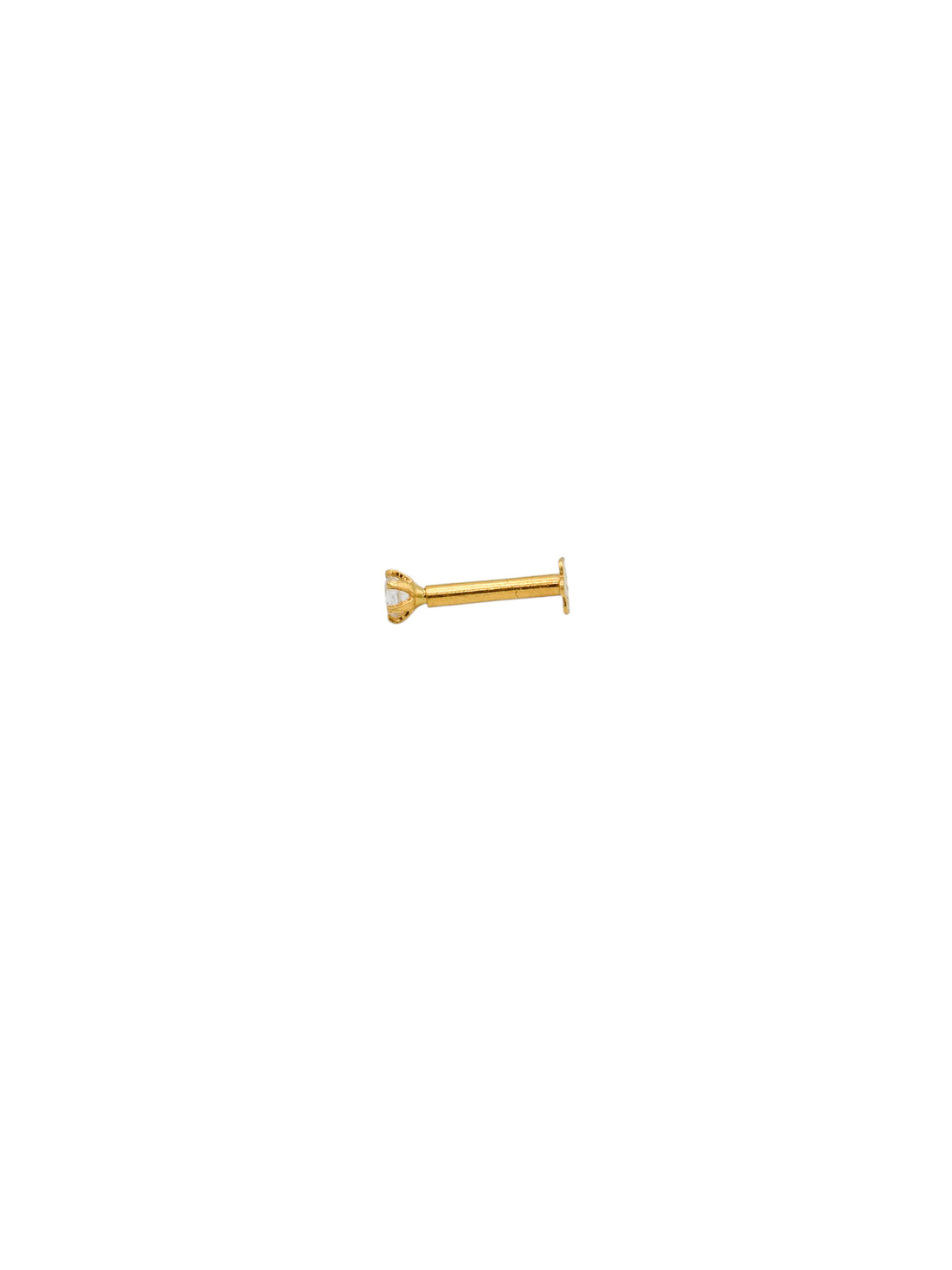 22ct Gold CZ Nosepin - 2mm