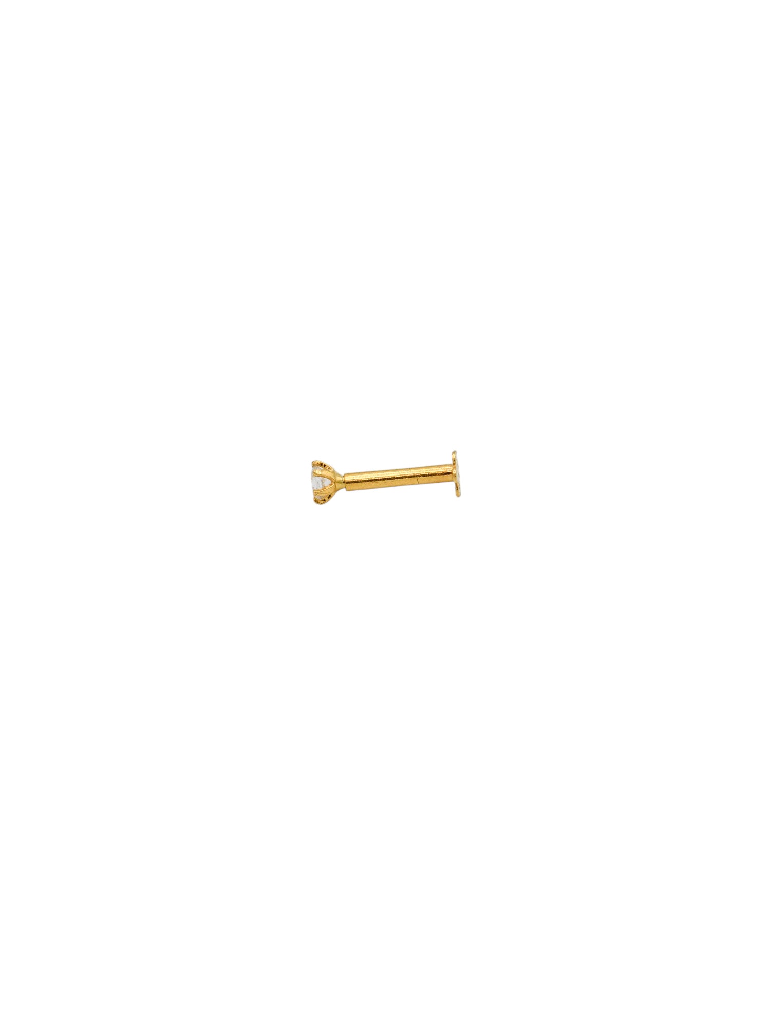 22ct Gold CZ Nosepin - 2mm