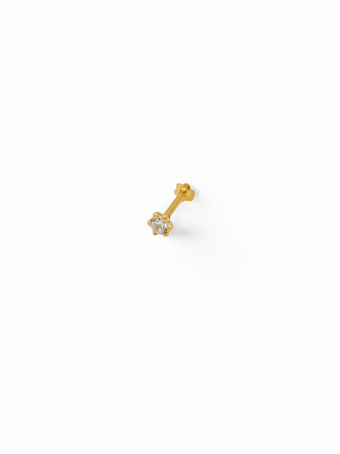 22ct Gold CZ Nosepin - 3mm
