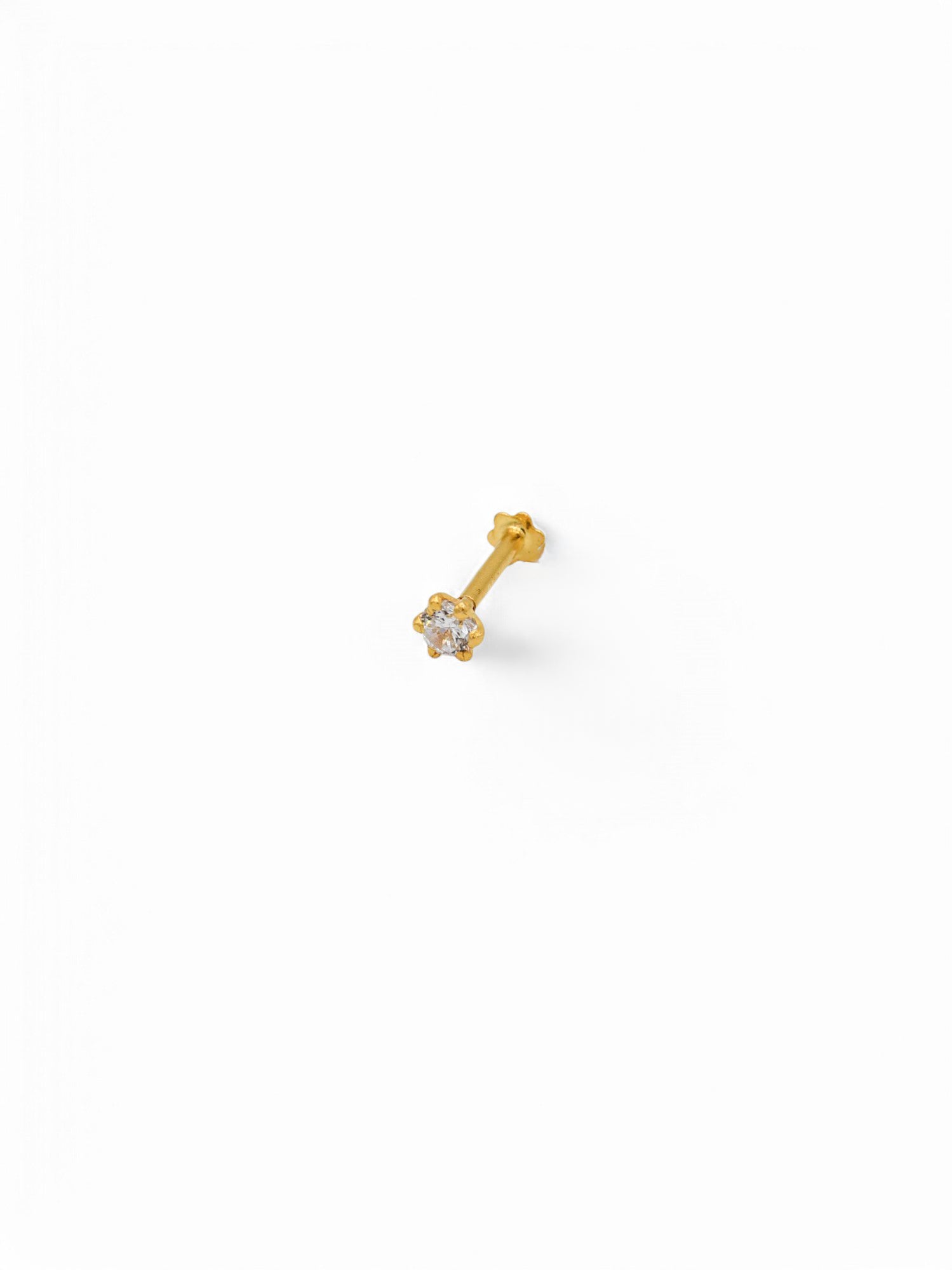 22ct Gold CZ Nosepin - 3mm