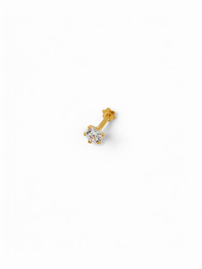 22ct Gold CZ Nose Pin - 3.5mm