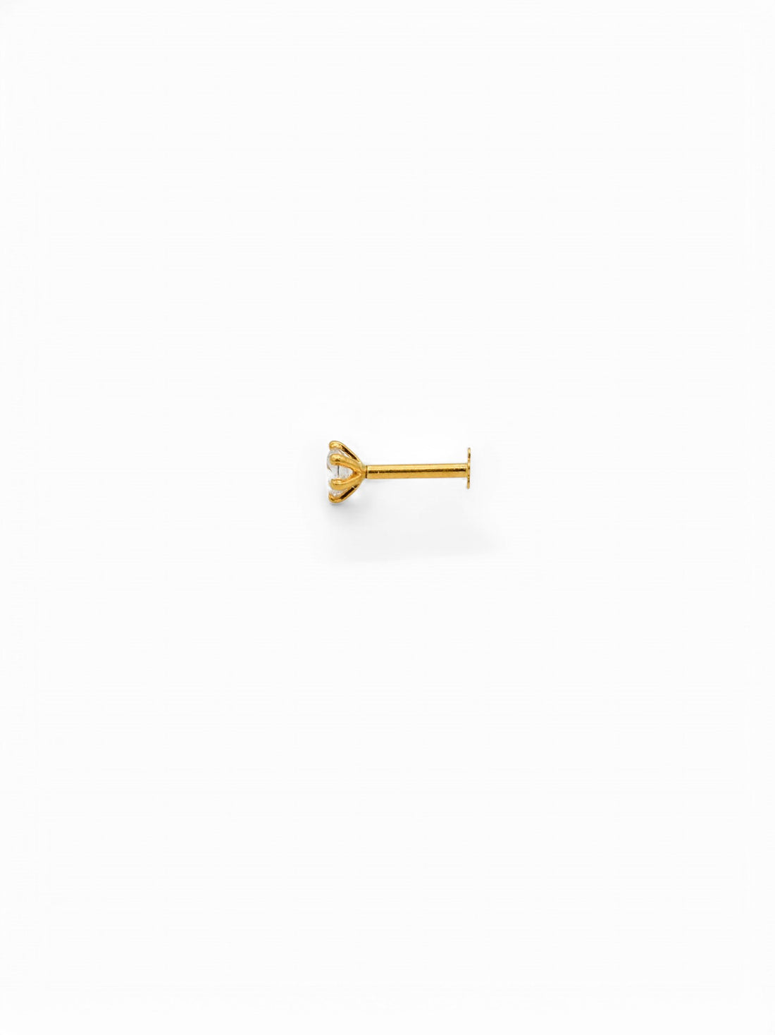 22ct Gold CZ Nose Pin - 3.5mm