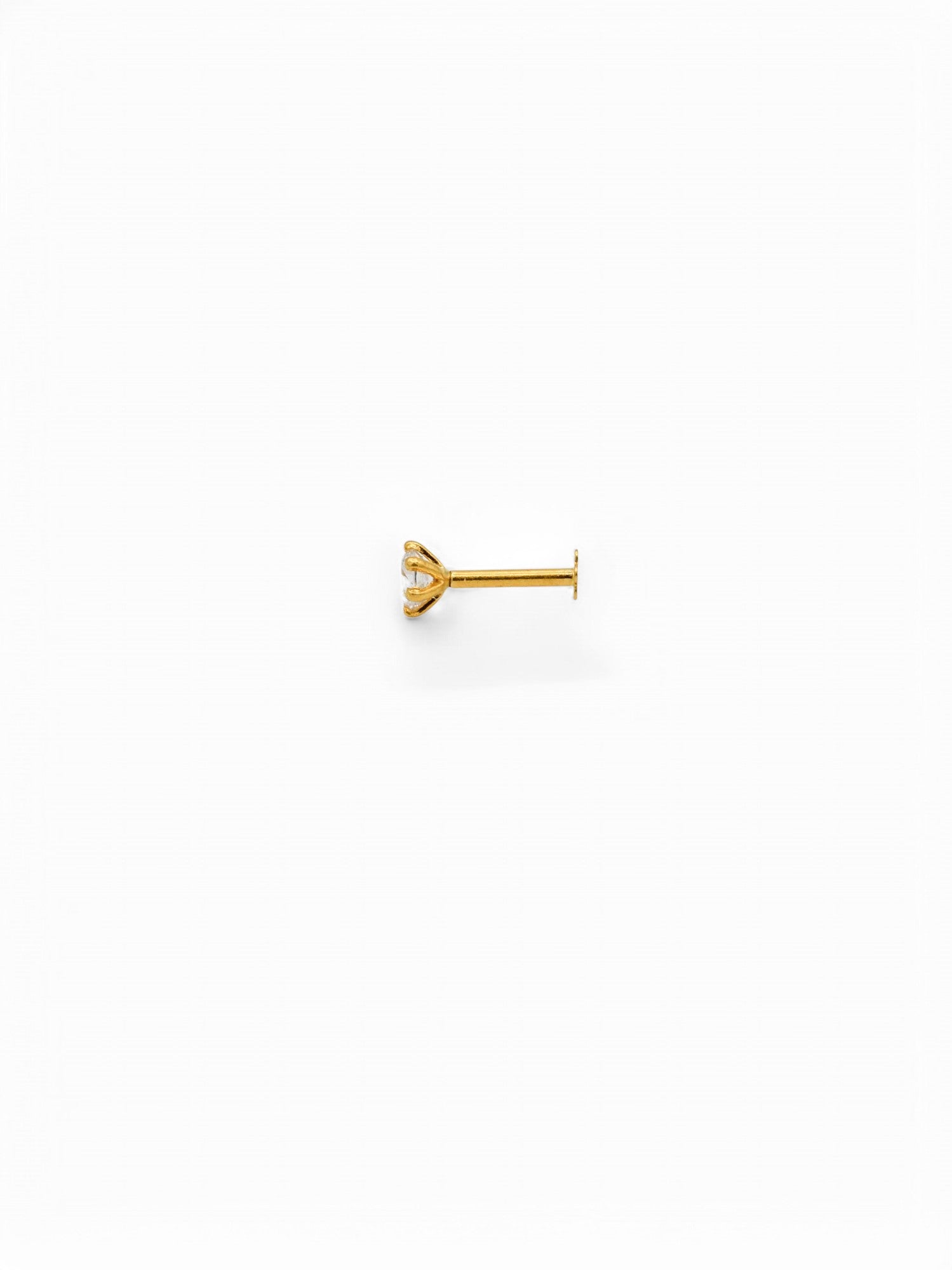22ct Gold CZ Nose Pin - 3.5mm