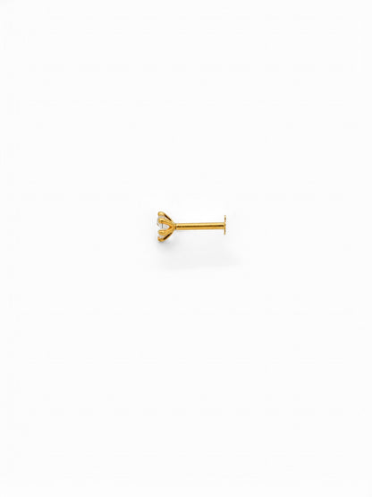 22ct Gold CZ Nose Pin - 3.5mm