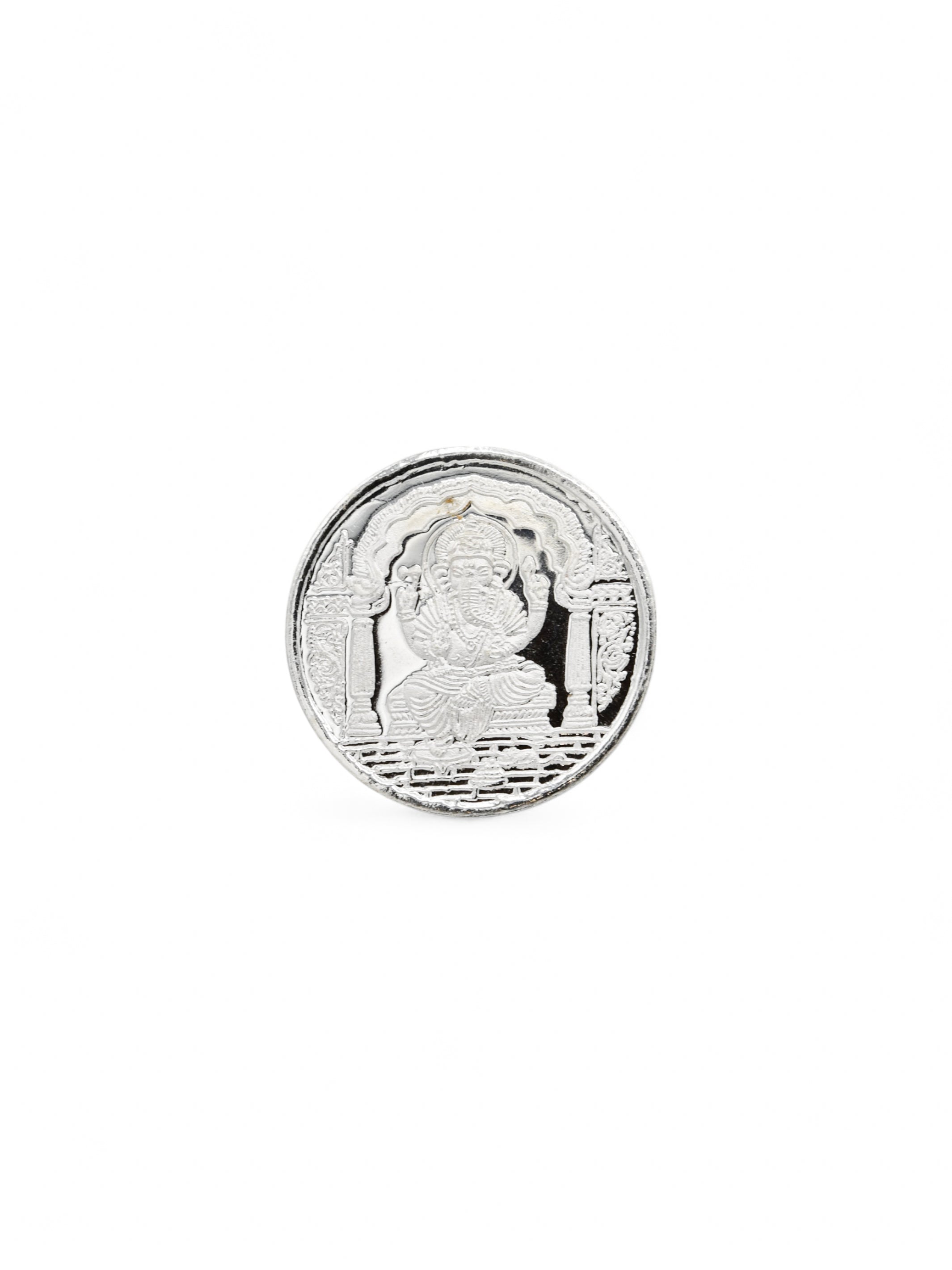 Silver Ganesh Coin 5 GMS