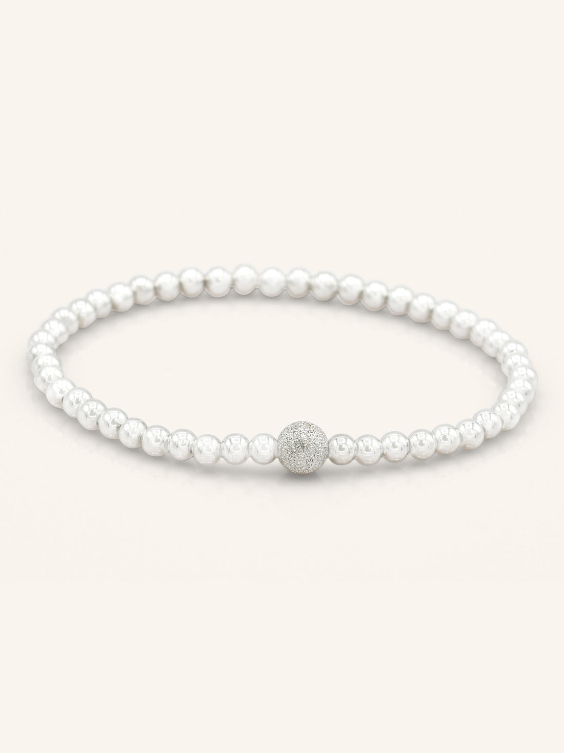 Sterling Silver Stretchable Ball Bracelet