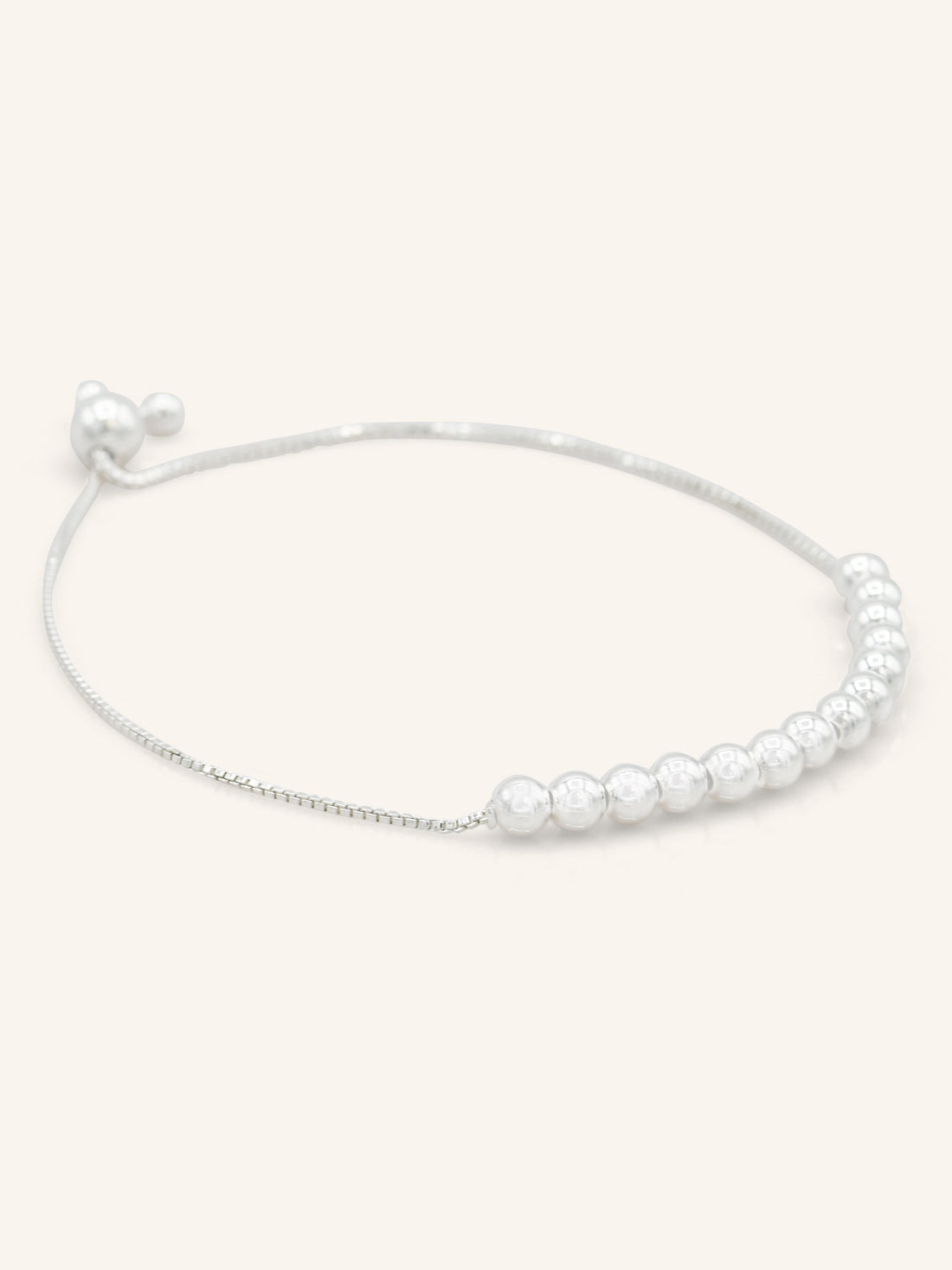 Sterling Silver Ball Stretch Bracelet