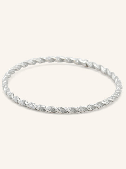 Sterling Silver Twisted Bangle
