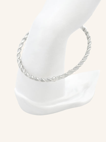 Sterling Silver Twisted Bangle