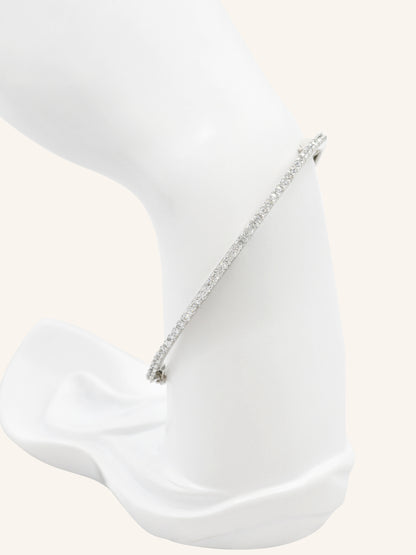 Sterling Silver CZ Clip-on Bangle
