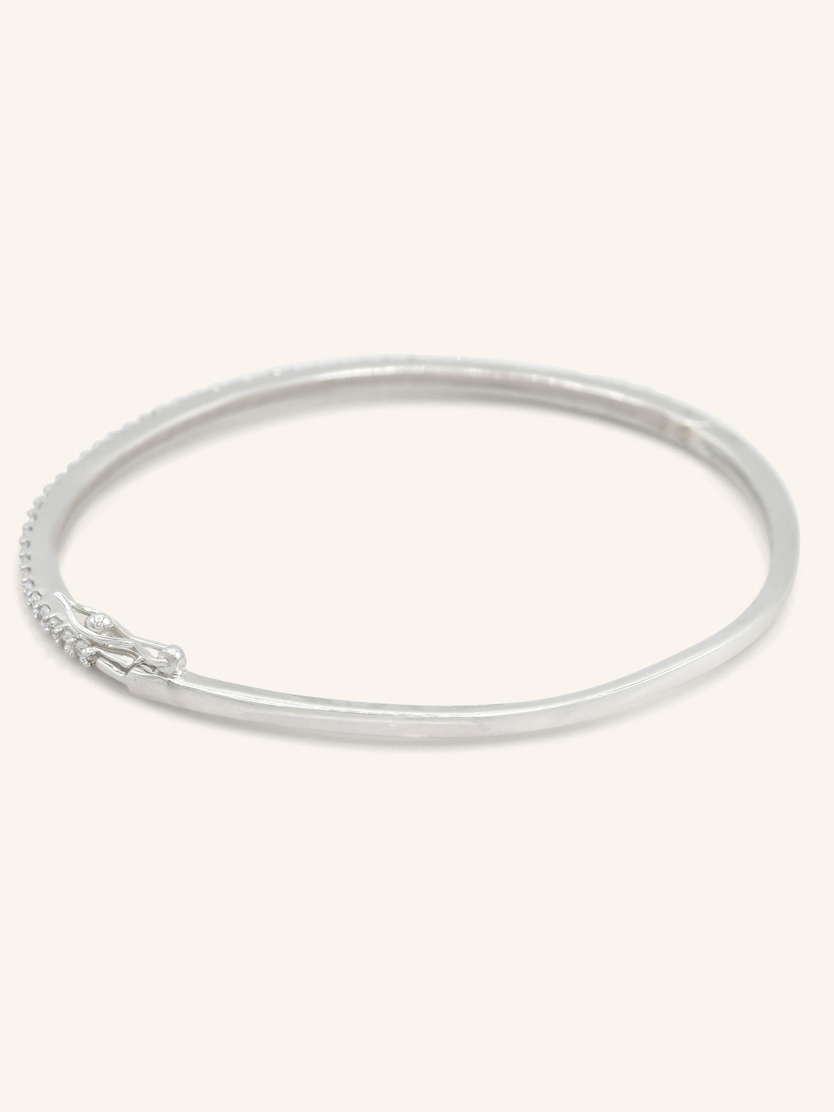 Sterling Silver CZ Clip-on Bangle