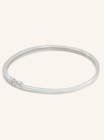 Sterling Silver CZ Clip-on Bangle