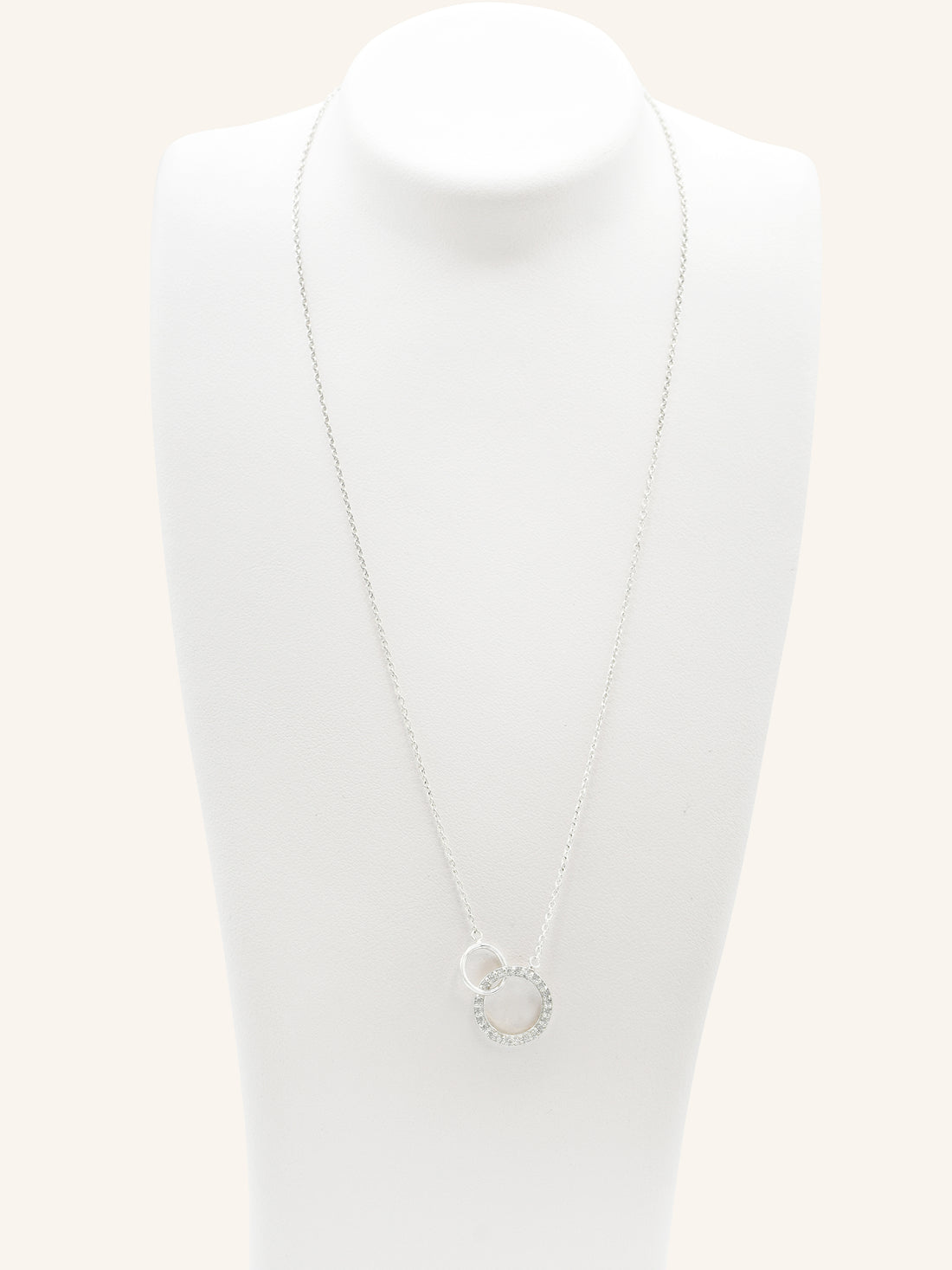 Interlocking Circles Sterling Silver Necklace
