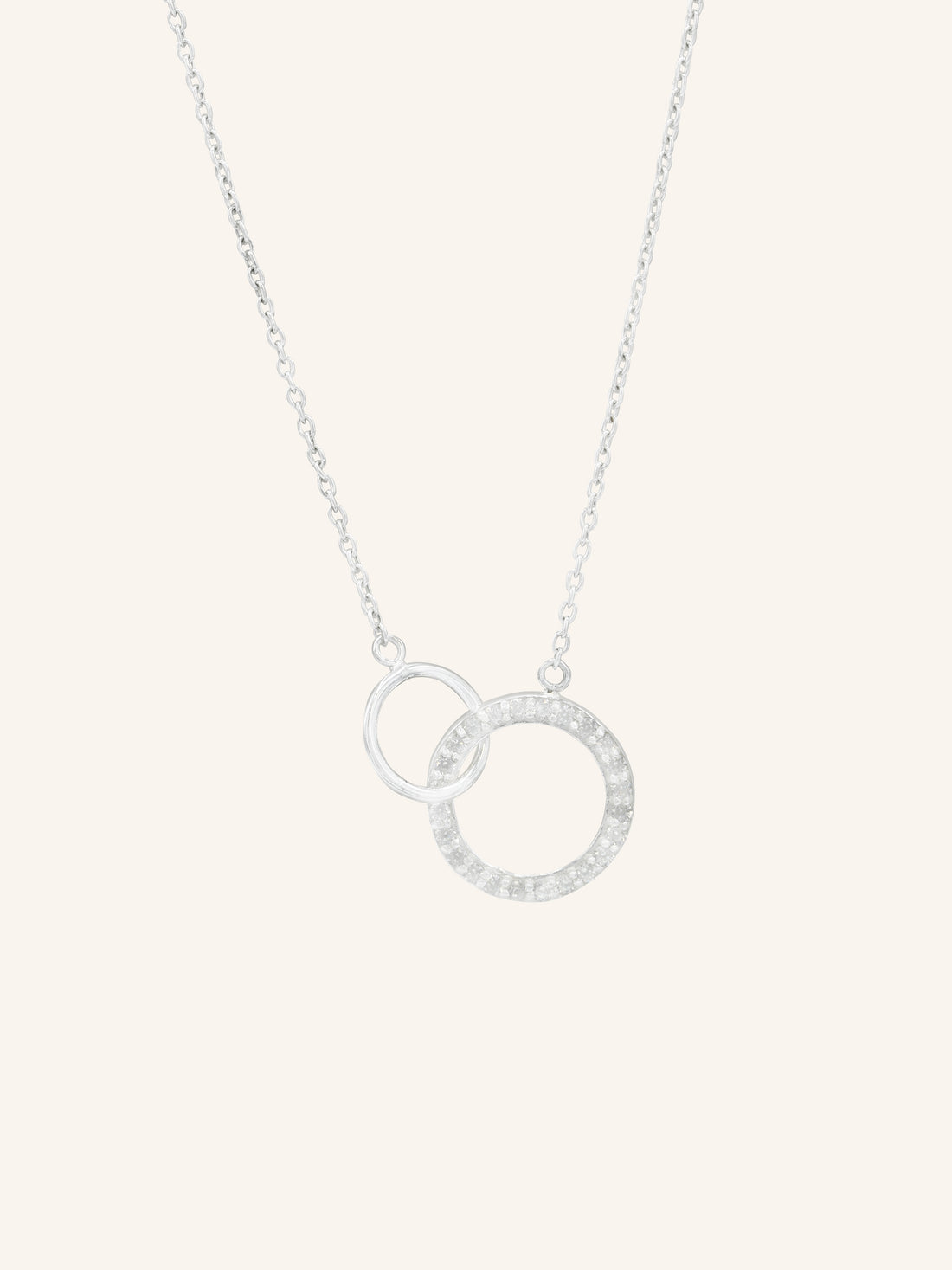 Interlocking Circles Sterling Silver Necklace