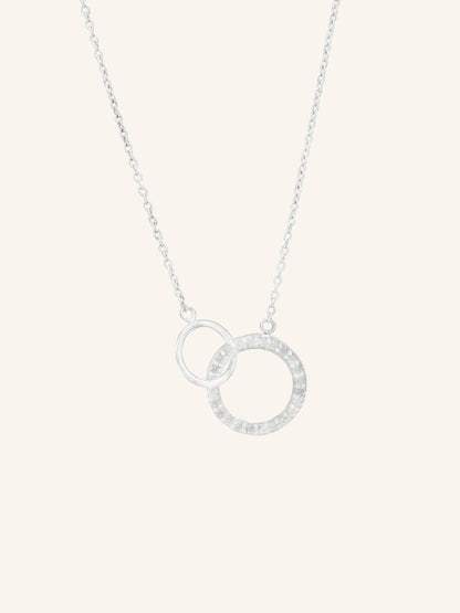 Interlocking Circles Sterling Silver Necklace
