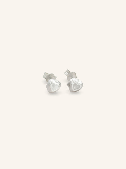 Sterling Silver Heart Studs
