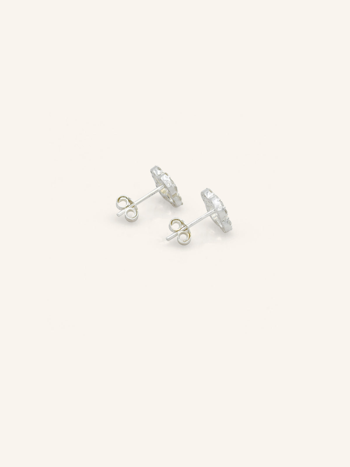 CZ Clover Sterling Silver Studs
