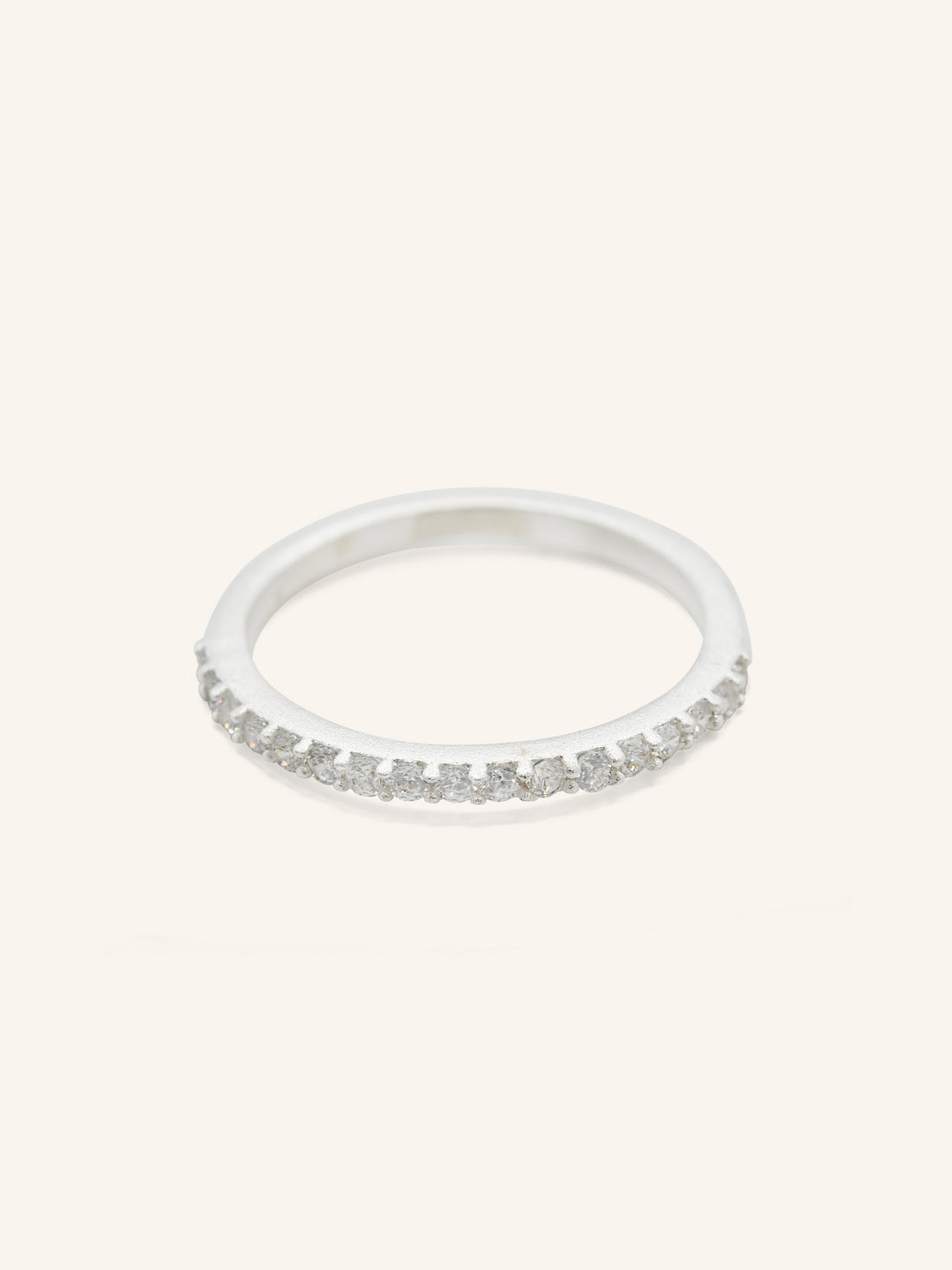 Sterling Silver CZ Eternity Band Ring