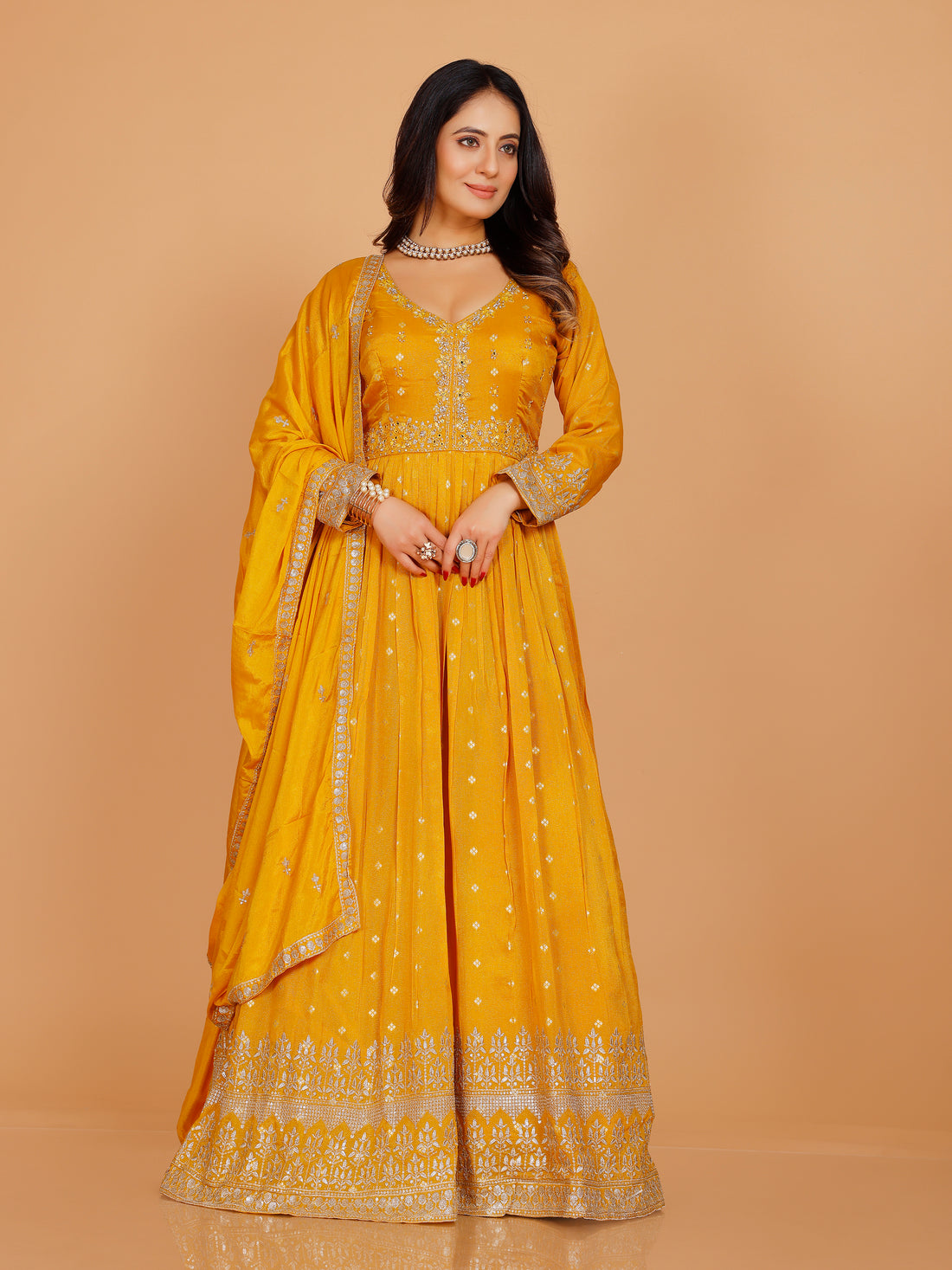 Tanisha Gown With Dupatta