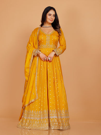 Tanisha Gown With Dupatta