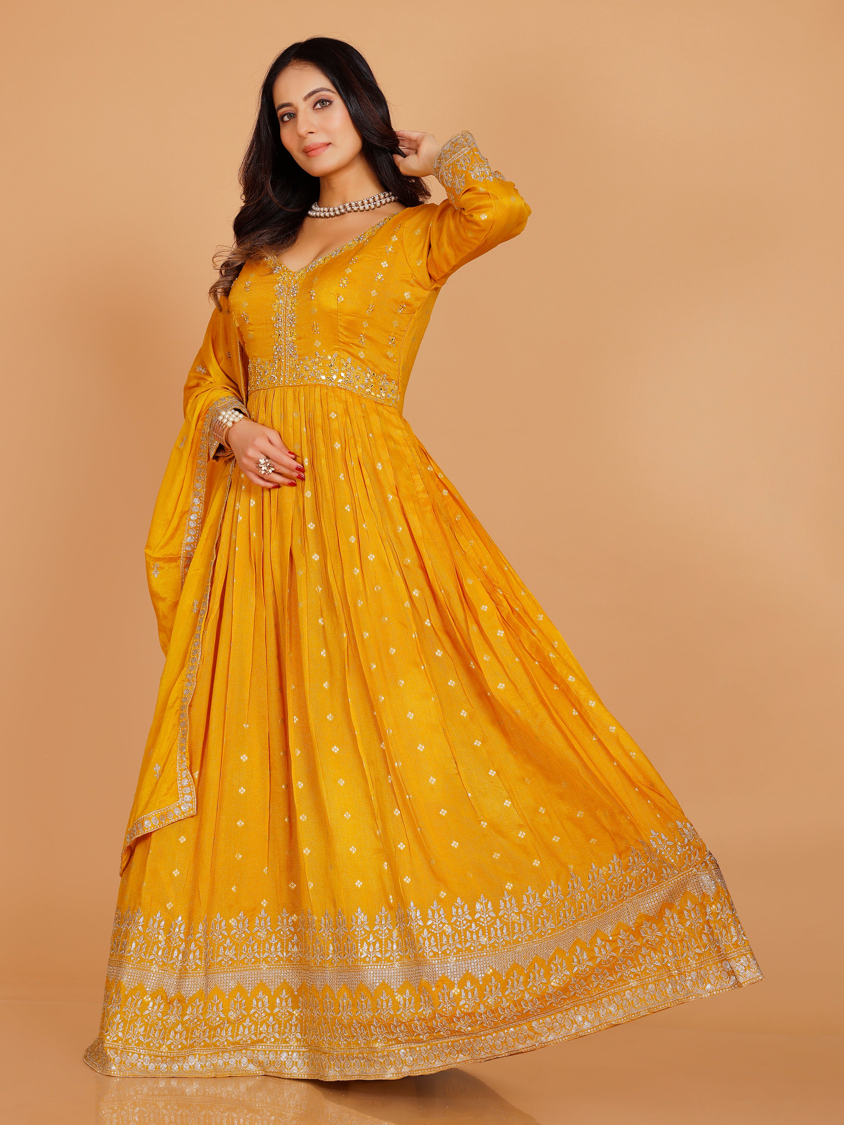 Tanisha Gown With Dupatta
